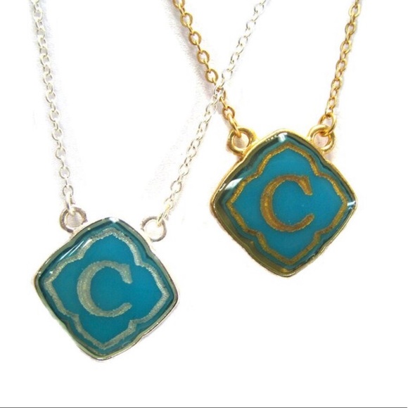 Preppy Lil’ Enamel Initial Necklaces,NWT - Picture 4 of 6